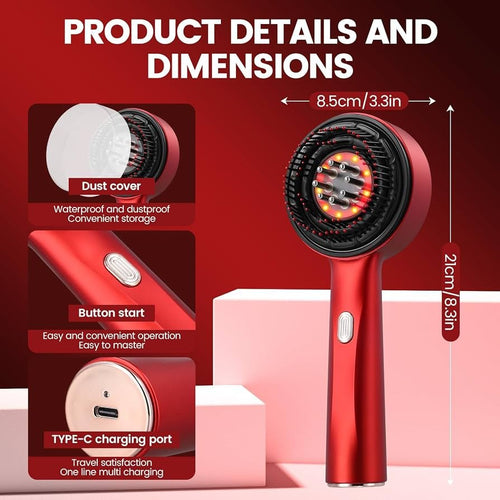 Scalp Massager With Red Light. - Orhan Tech Store
