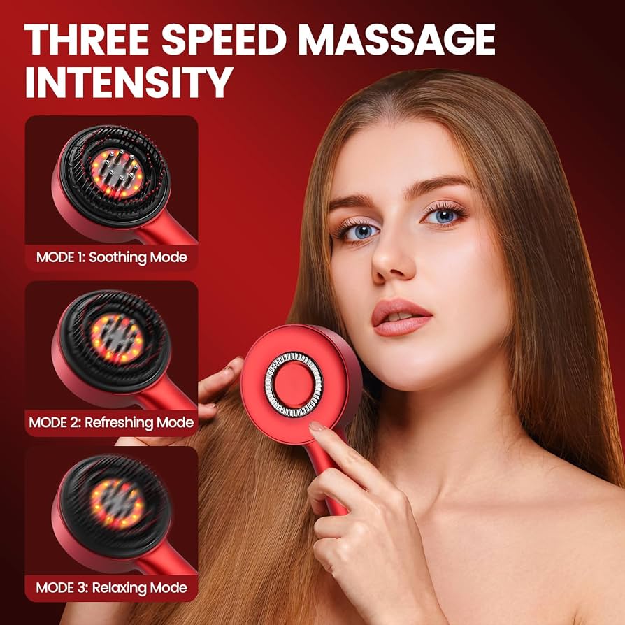 Scalp Massager With Red Light. - Orhan Tech Store