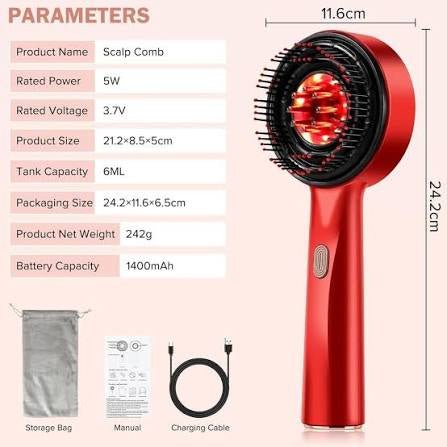 Scalp Massager With Red Light. - Orhan Tech Store