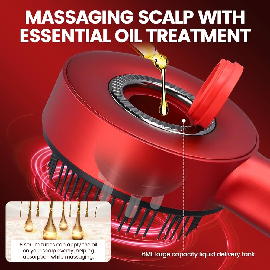 Scalp Massager With Red Light. - Orhan Tech Store